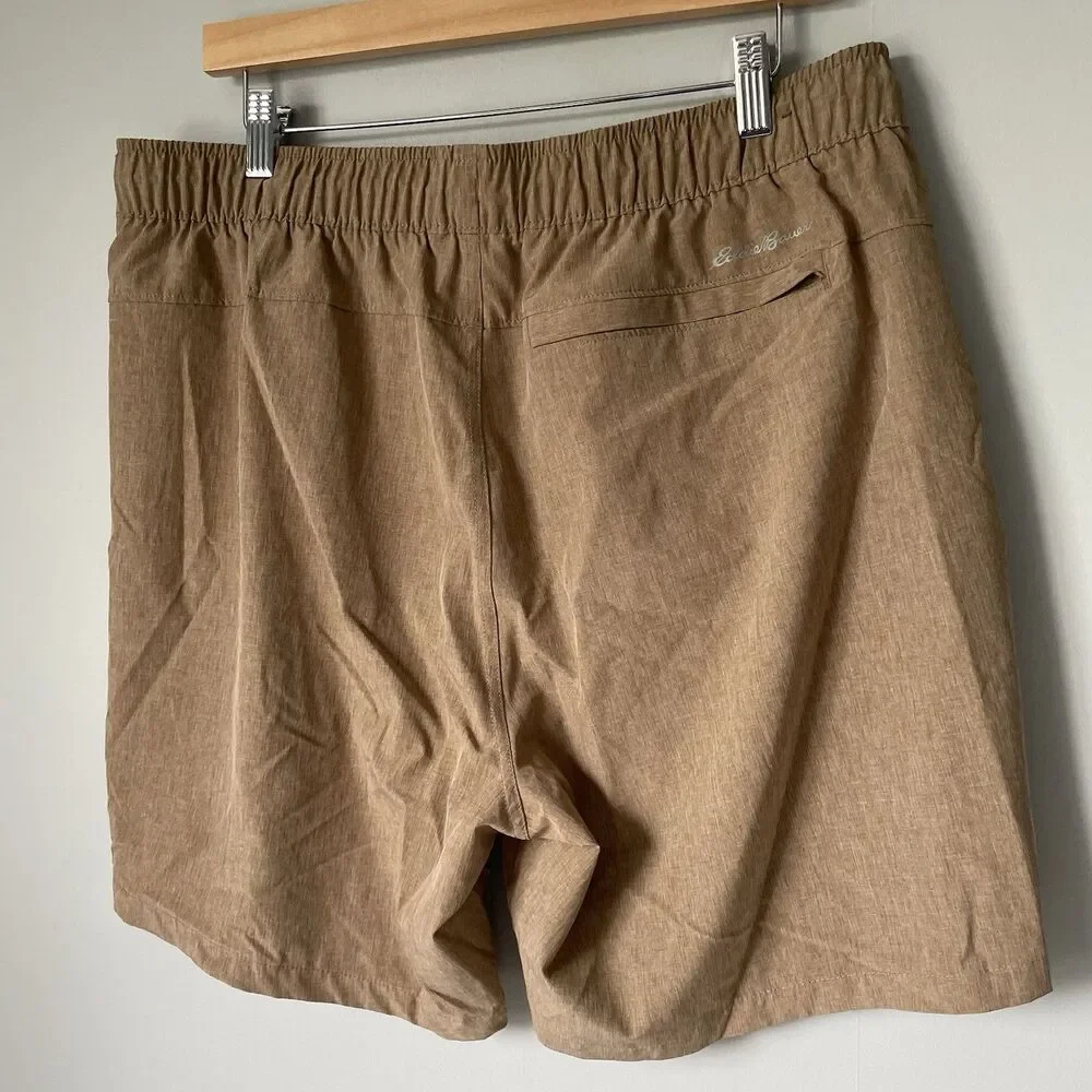Eddie Bauer Performance Shorts Lightweight Gorpcore Tan Brown Men's Size XL
